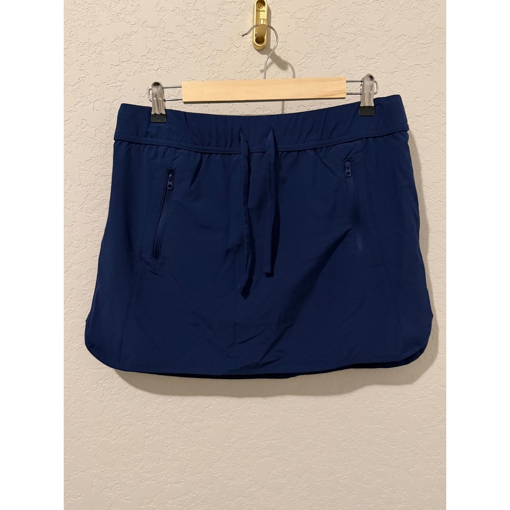 Magellan Outdoors Fish Gear Navy Blue Active Skort Womens Medium Zipper Pockets